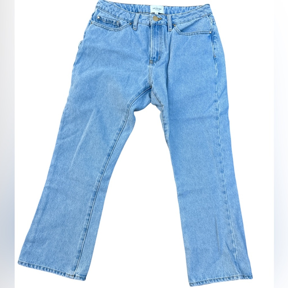 Sezane Womens High Rise Ankle Jeans